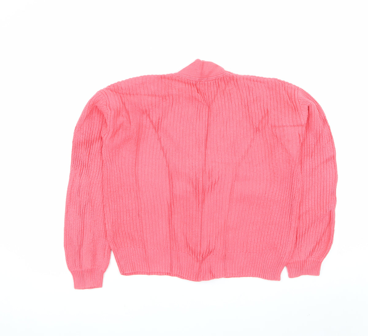 Gap Women Pink M Chunky Cable Knit V-Neck Button Cardigan