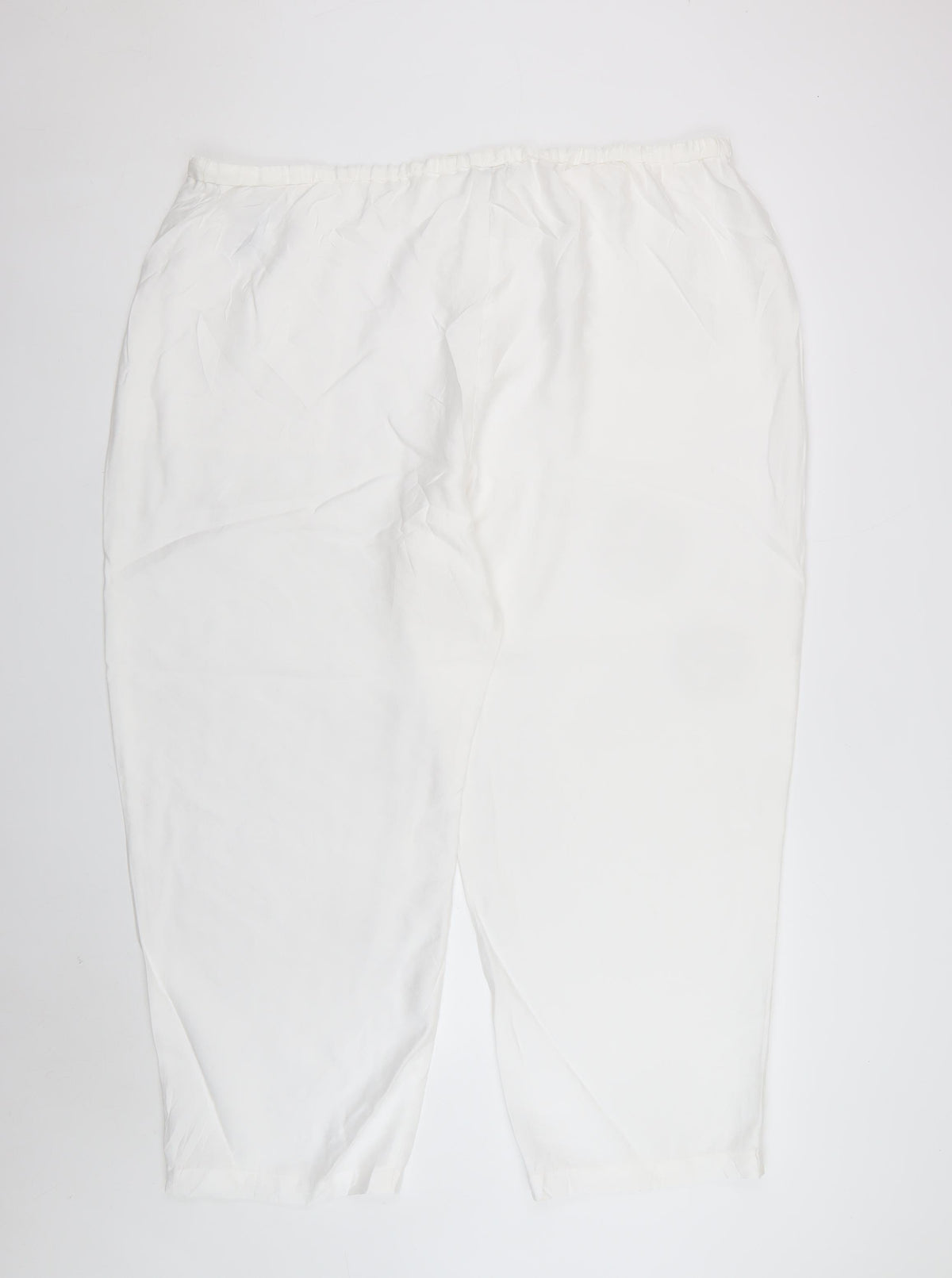 Marks and Spencer Women White Size 24 Regular Lyocell Drawstring Joggers