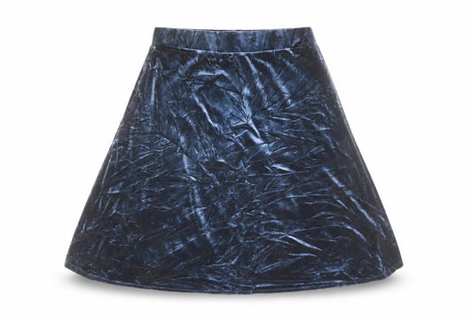 Marks & Spencer Women Blue Velvet A-Line Knee Length Skirt UK 16