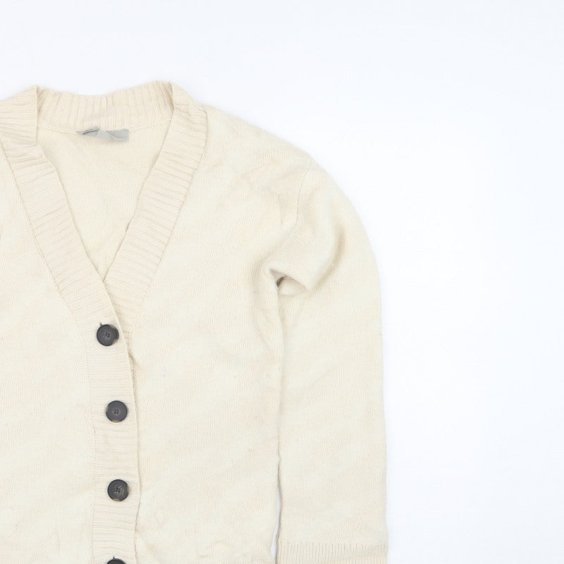 Everlane Men’s Ivory XS Button V-Neck Knit Cardigan Classic