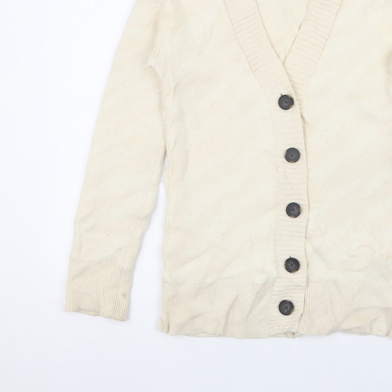Everlane Men’s Ivory XS Button V-Neck Knit Cardigan Classic