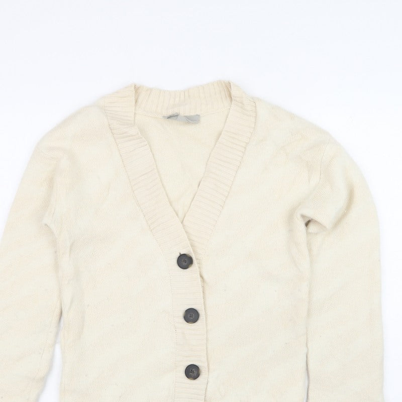 Everlane Men’s Ivory XS Button V-Neck Knit Cardigan Classic