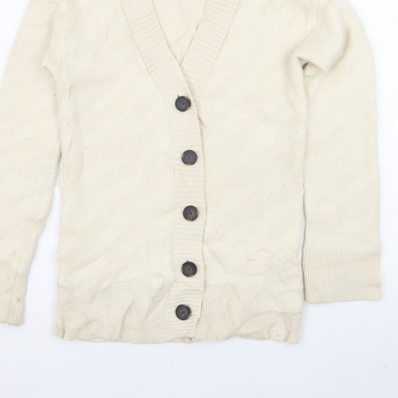 Everlane Men’s Ivory XS Button V-Neck Knit Cardigan Classic