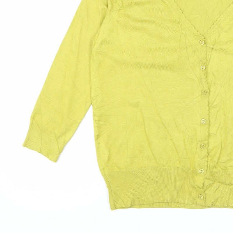 Classics Debenhams Women’s Yellow Size 14 V-Neck Button Cardigan