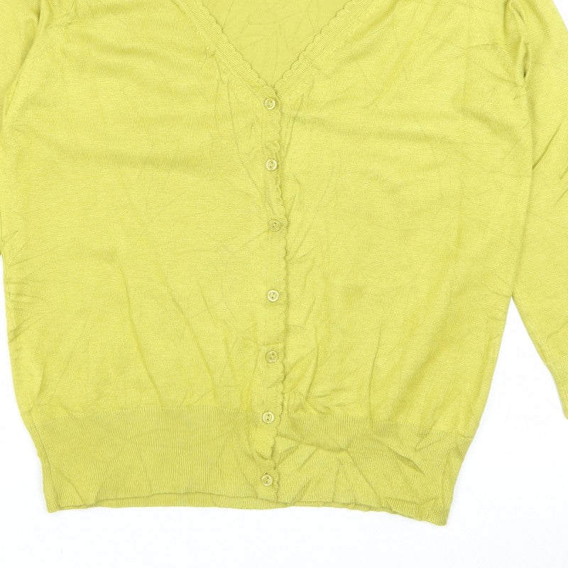 Classics Debenhams Women’s Yellow Size 14 V-Neck Button Cardigan