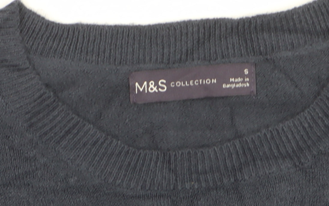 Marks & Spencer Women’s Blue S Sequin Star Crew Neck Jumper