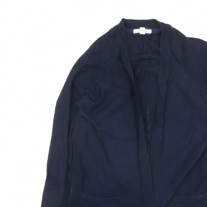 White Stuff Women’s Navy Blue Open Pocket Cardigan UK 10