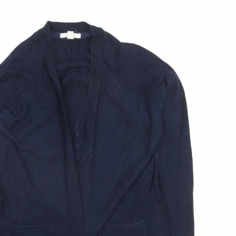 White Stuff Women’s Navy Blue Open Pocket Cardigan UK 10