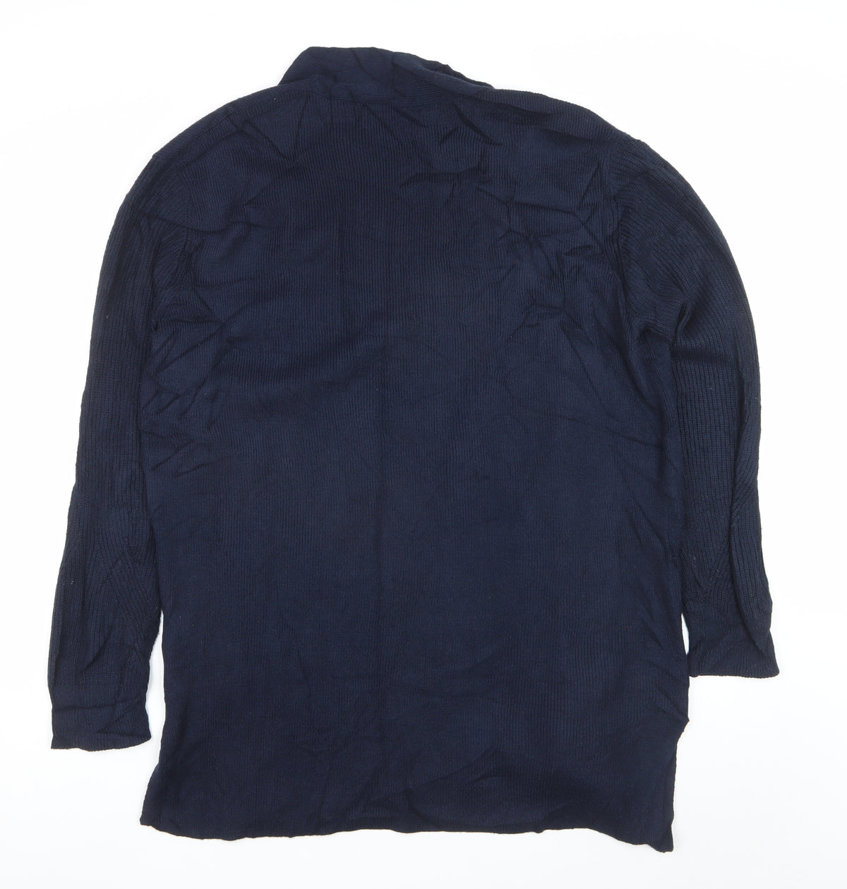 Marks and Spencer Women Blue UK 14 Open Front Knit Cardigan Pockets