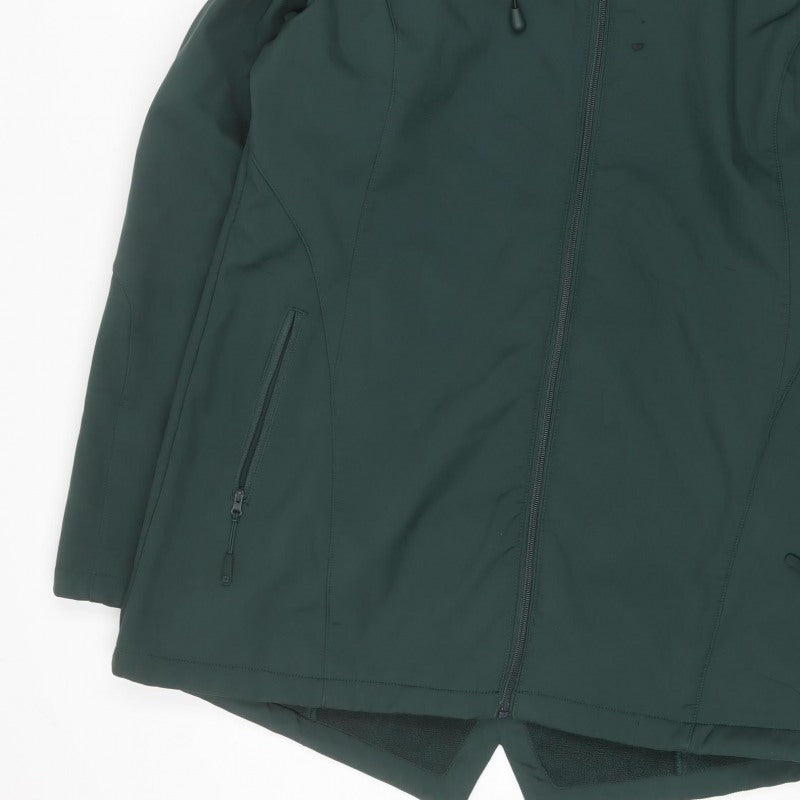 Mountain Warehouse Women’s Green UK 18 Hooded Softshell Windbreaker Jacket