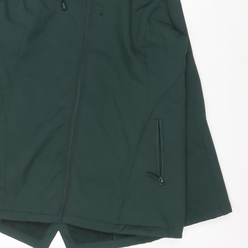 Mountain Warehouse Women’s Green UK 18 Hooded Softshell Windbreaker Jacket