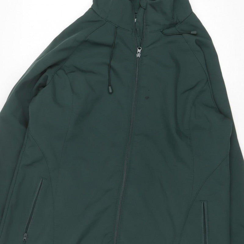Mountain Warehouse Women’s Green UK 18 Hooded Softshell Windbreaker Jacket