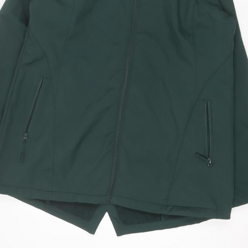 Mountain Warehouse Women’s Green UK 18 Hooded Softshell Windbreaker Jacket