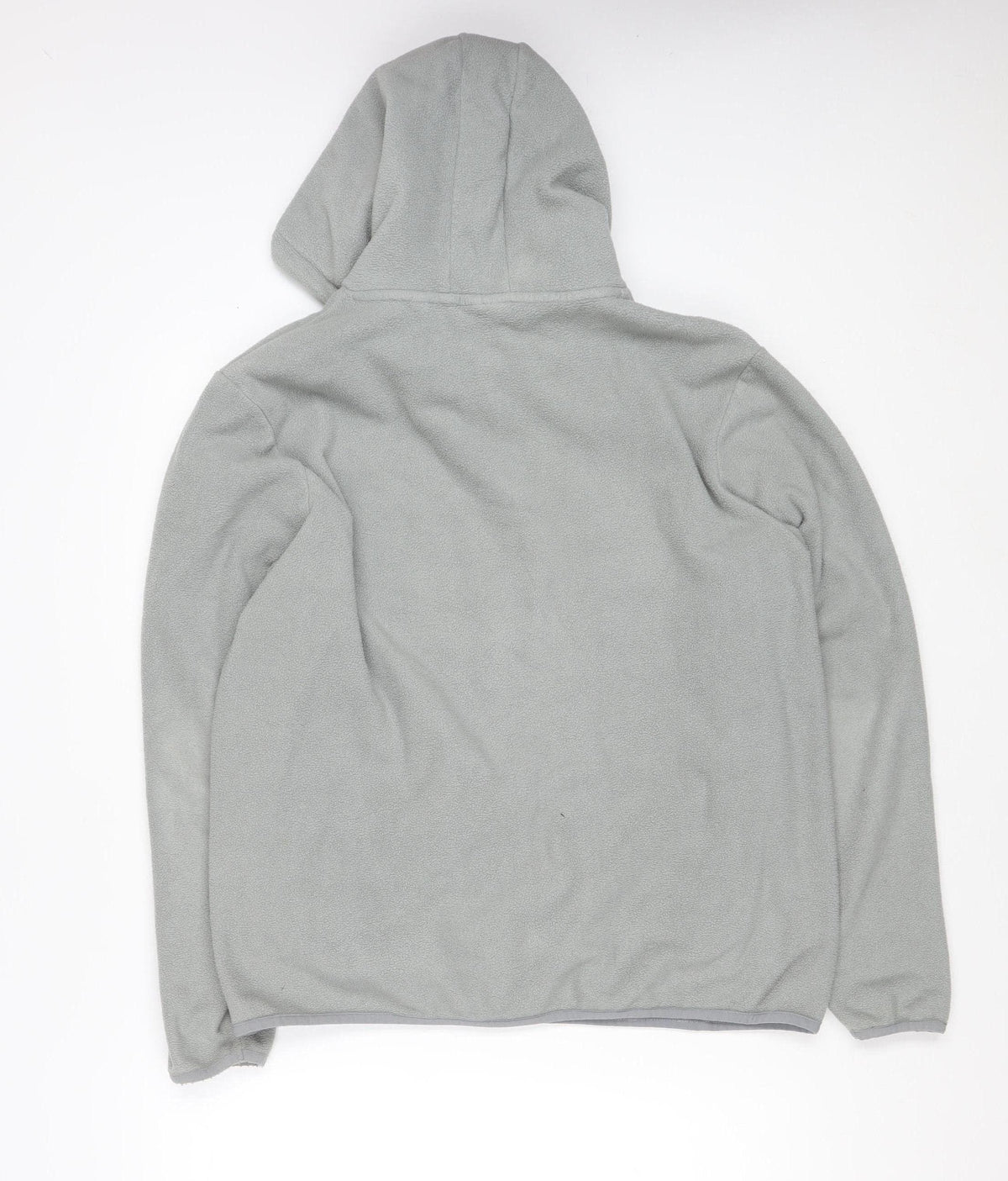MP Mens Grey Fleece Hoodie L Pullover Hooded Logo Zip Pockets