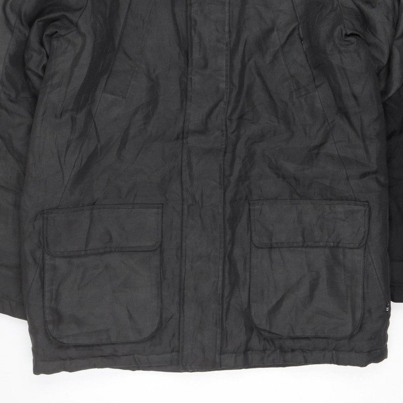 Nautica Teens Black XL Hooded Parka Jacket Insulated Polyester
