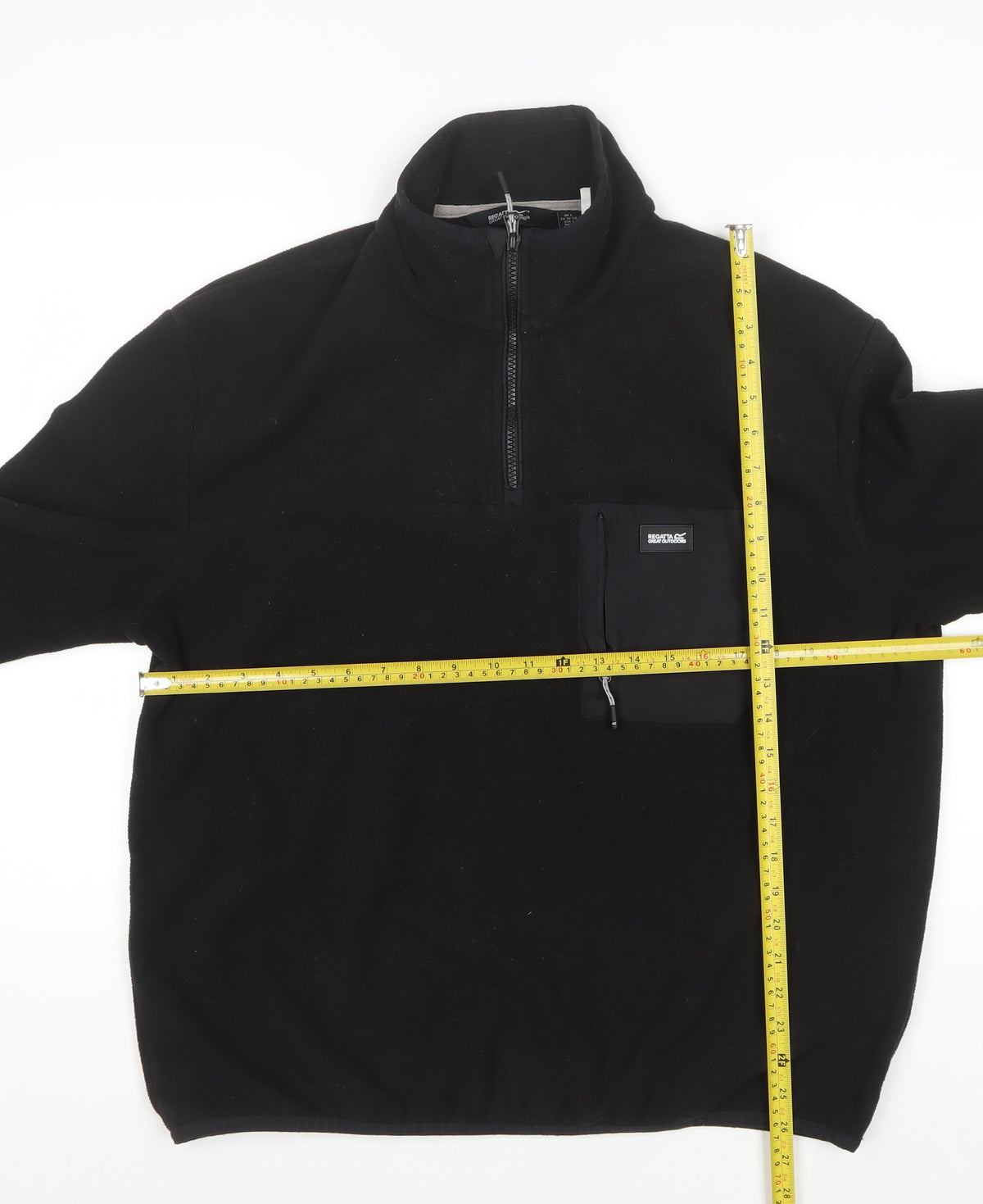 Regatta Men’s Black L 1/4 Zip Fleece Pullover Outdoor Sweatshirt