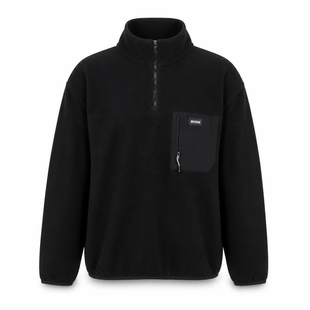 Regatta Men’s Black L 1/4 Zip Fleece Pullover Outdoor Sweatshirt