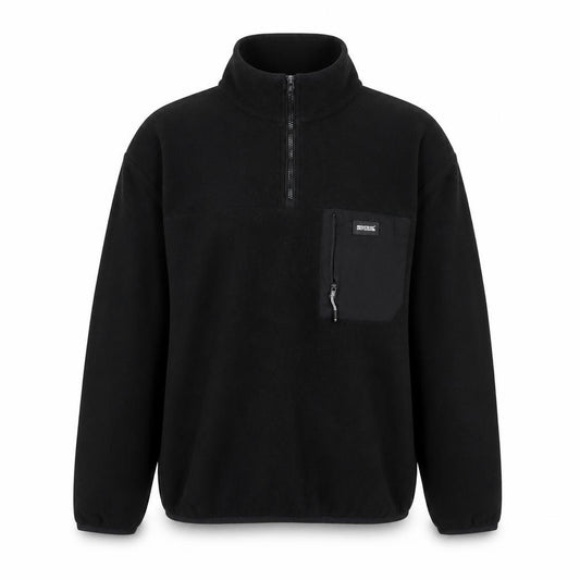 Regatta Men’s Black L 1/4 Zip Fleece Pullover Outdoor Sweatshirt