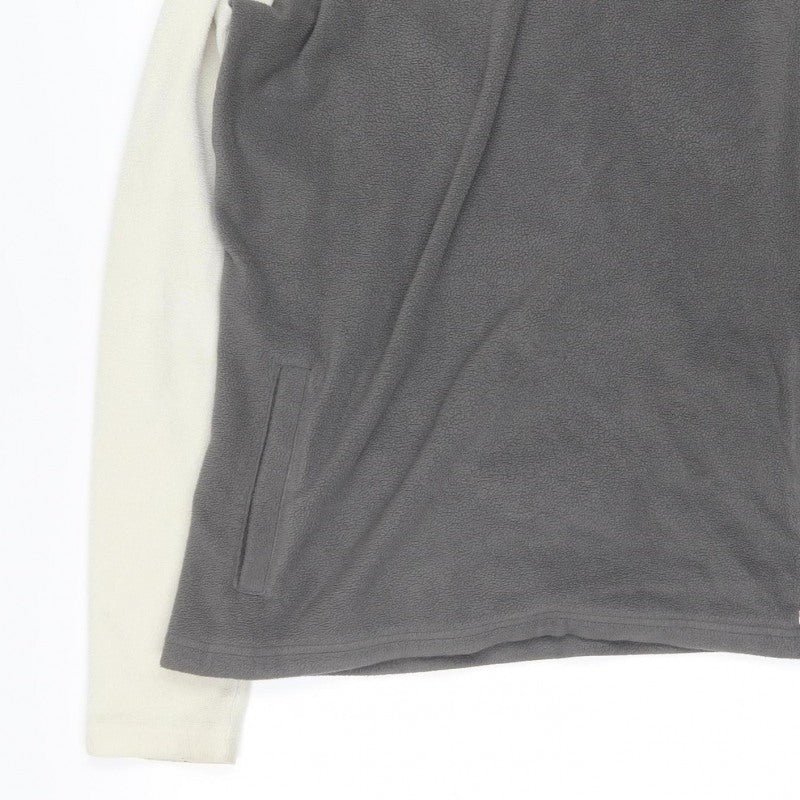 Peter Storm Women’s Grey Cream Fleece Hooded Pullover Size 12