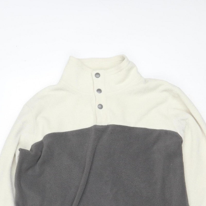 Peter Storm Women’s Grey Cream Fleece Hooded Pullover Size 12