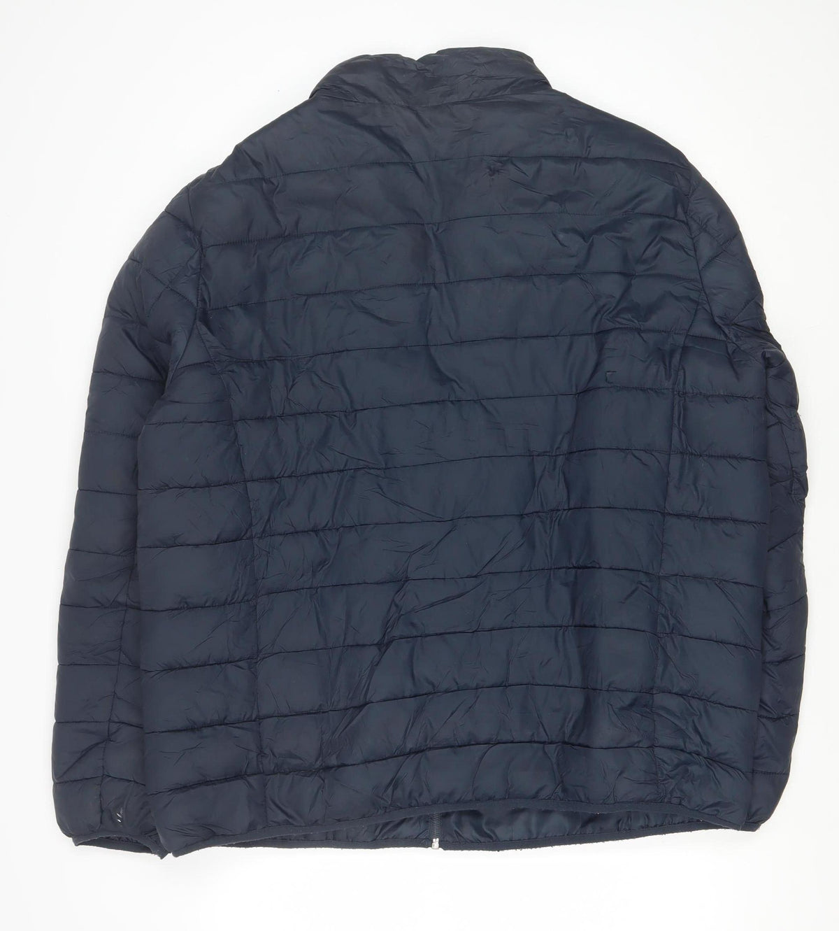 Work Out Men's Blue 2XL Quilted Puffer Jacket Full Zip