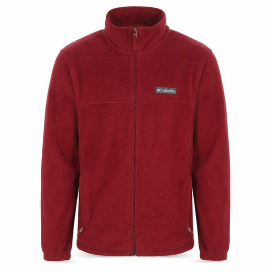 Columbia Men's Red M Full Zip Fleece Sweatshirt Hiking Outdoor