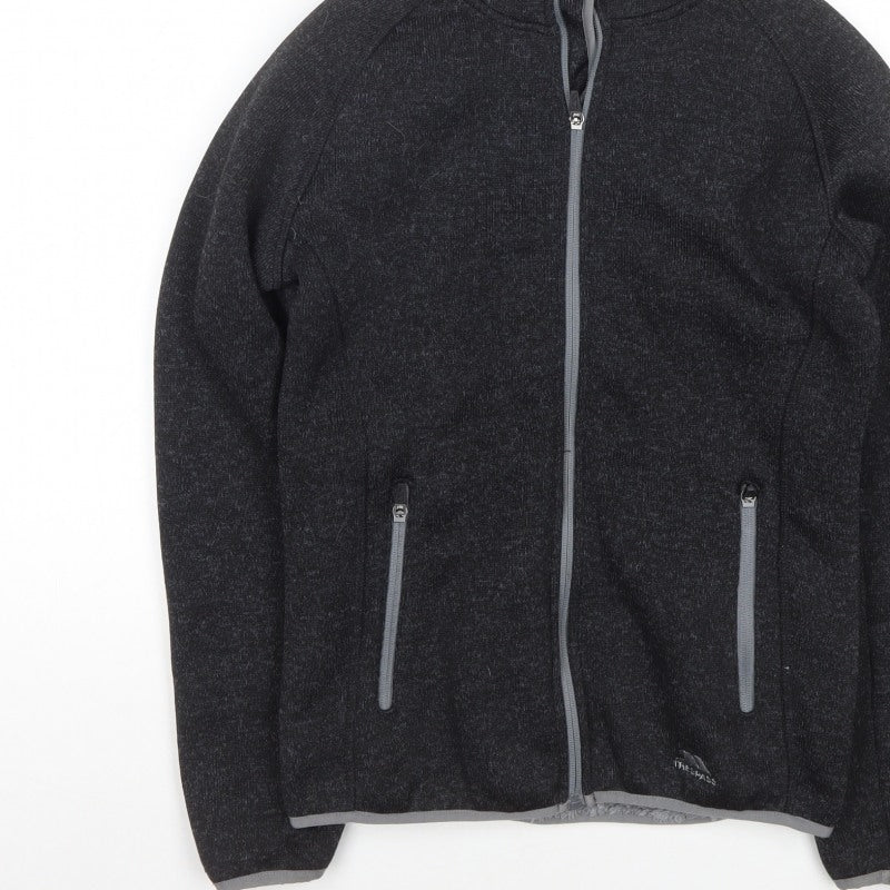 Trespass Men’s Black Size S Hooded Fleece Full Zip Jacket