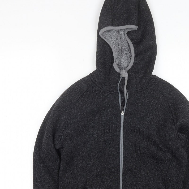 Trespass Men’s Black Size S Hooded Fleece Full Zip Jacket