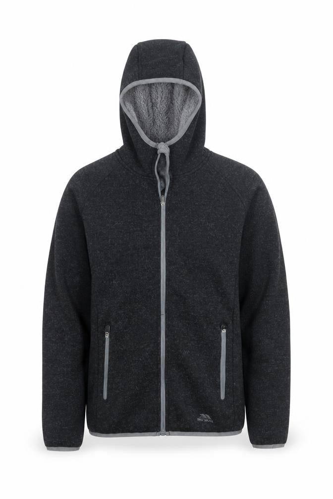 Trespass Men’s Black Size S Hooded Fleece Full Zip Jacket