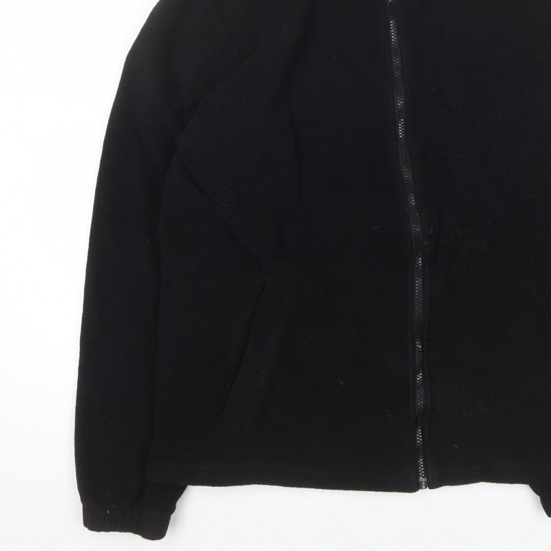 Mountain Warehouse Men’s Black L Fleece Full Zip Hiking Jacket