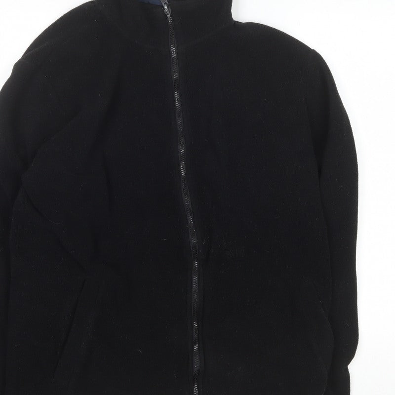 Mountain Warehouse Men’s Black L Fleece Full Zip Hiking Jacket