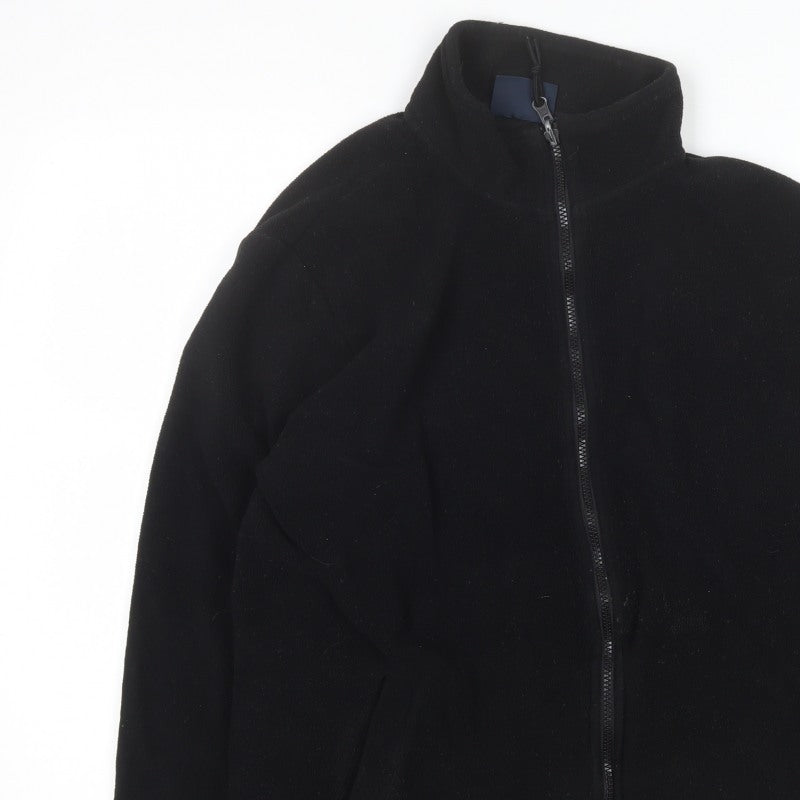 Mountain Warehouse Men’s Black L Fleece Full Zip Hiking Jacket