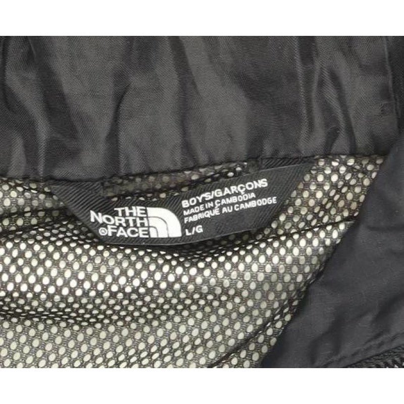 The North Face Boys Black 10-11 Rain Jacket Hooded Waterproof Zip