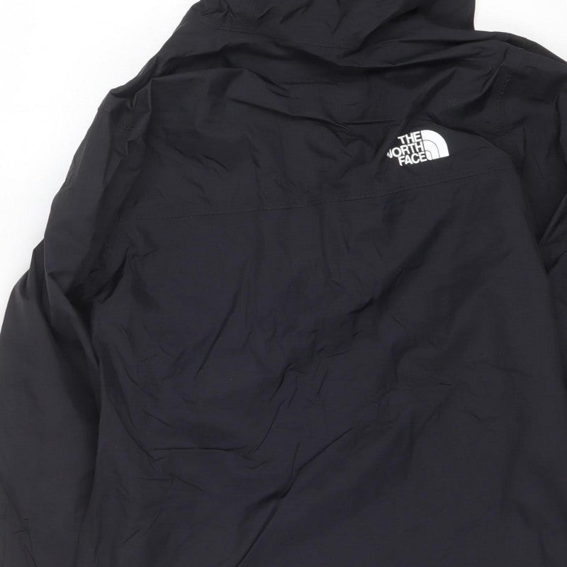 The North Face Boys Black 10-11 Rain Jacket Hooded Waterproof Zip