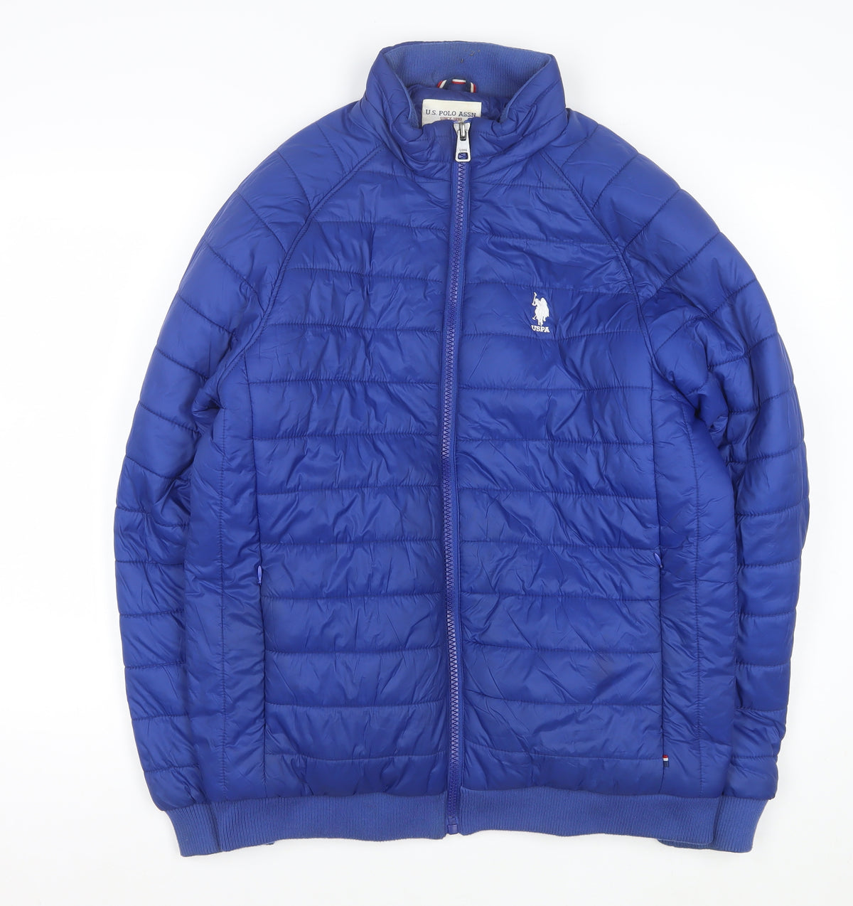 U.S. Polo Assn. Men’s Blue M Quilted Puffer Jacket Zip