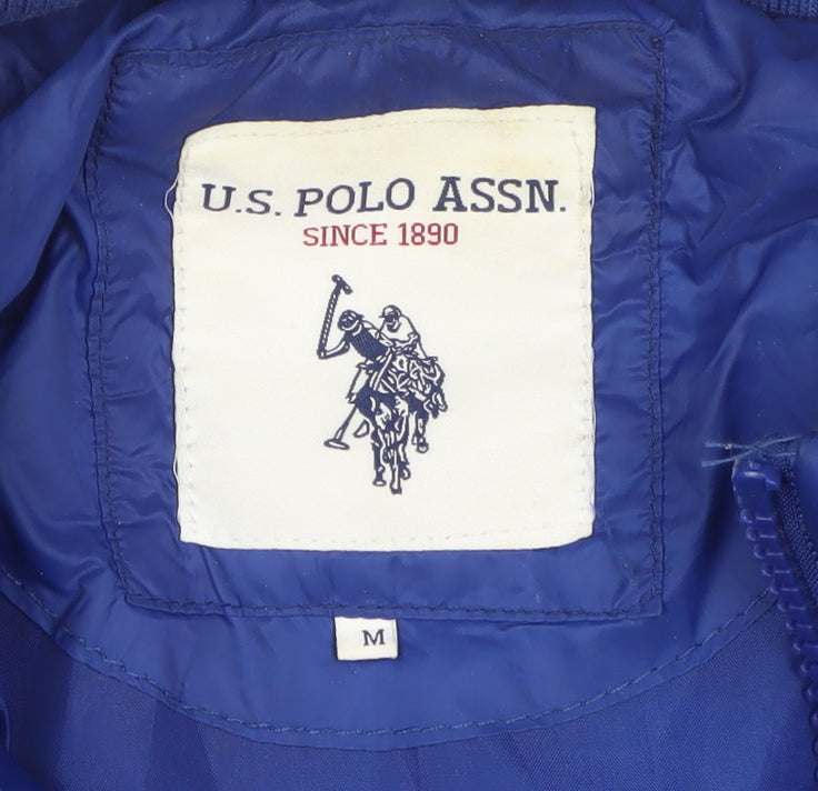U.S. Polo Assn. Men’s Blue M Quilted Puffer Jacket Zip