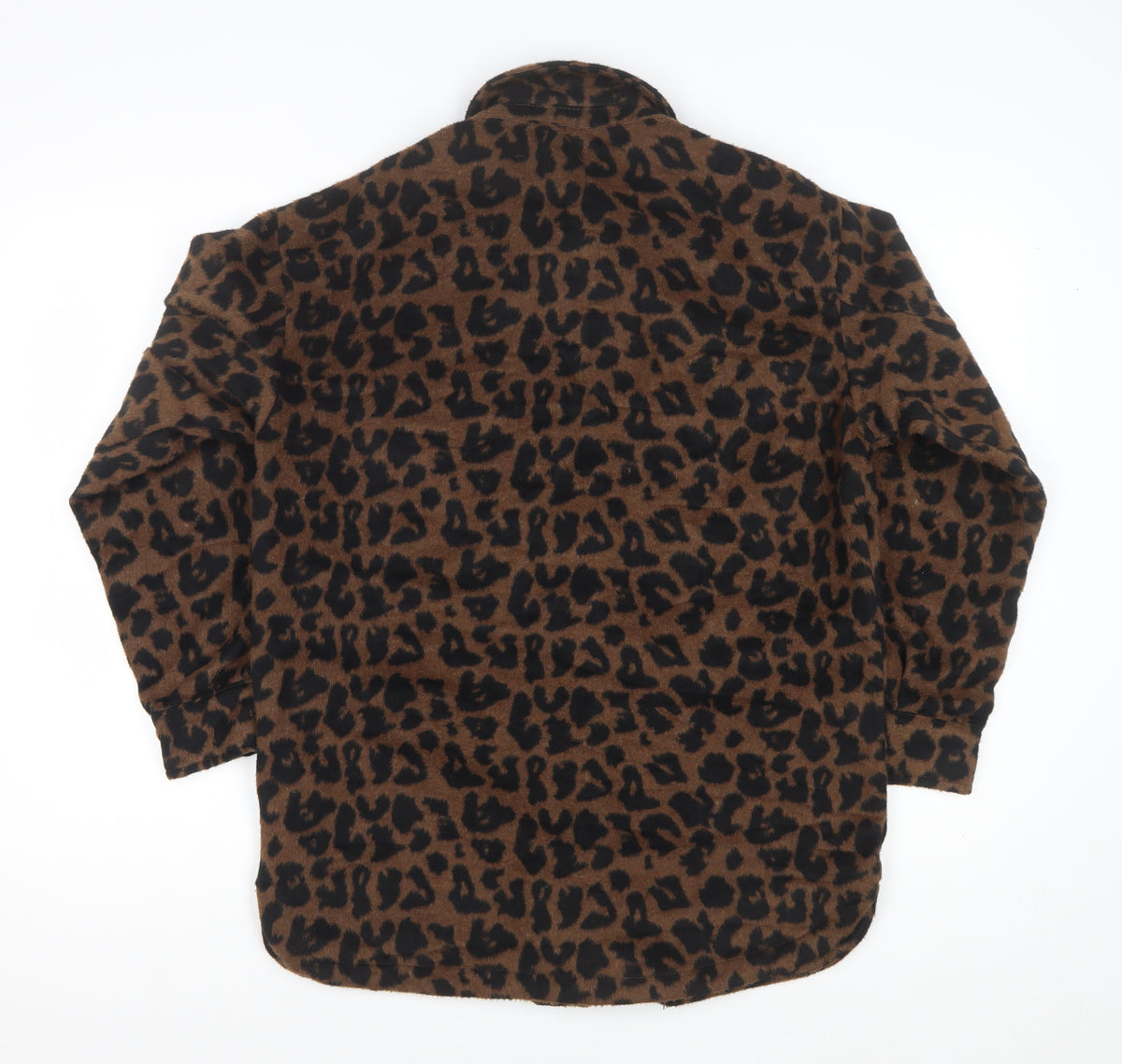 New Look Women’s Brown UK 6 Leopard Print Button-Up Shirt Jacket