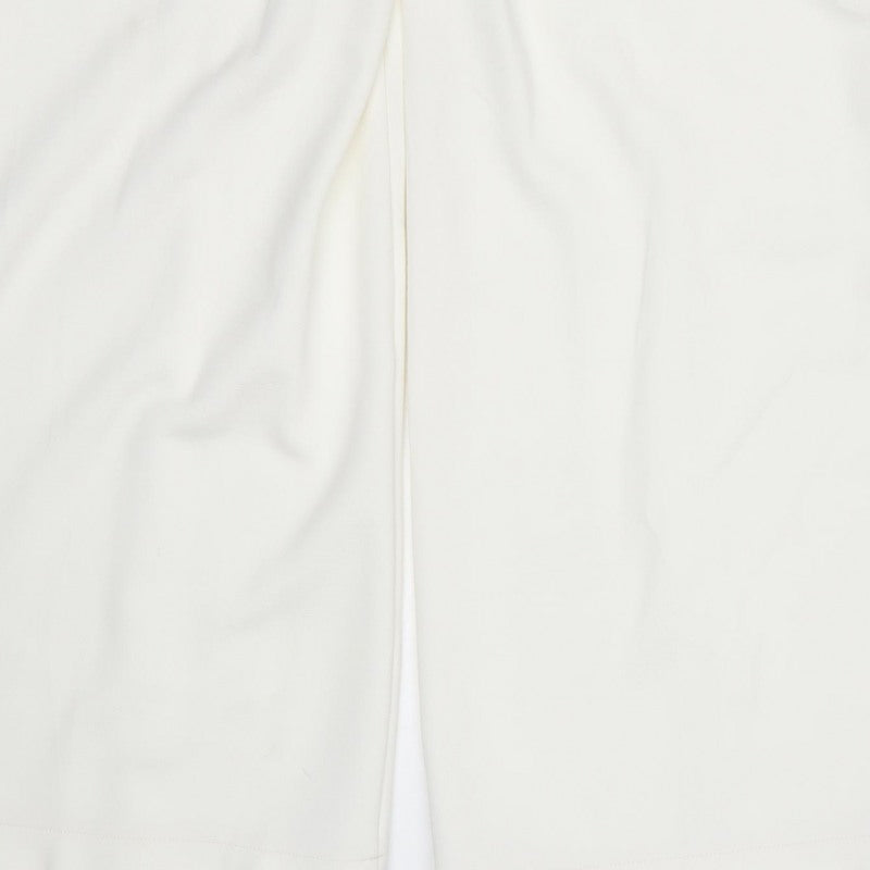 Marks & Spencer Women Ivory UK 8 Regular Wide Leg Stretch Trousers