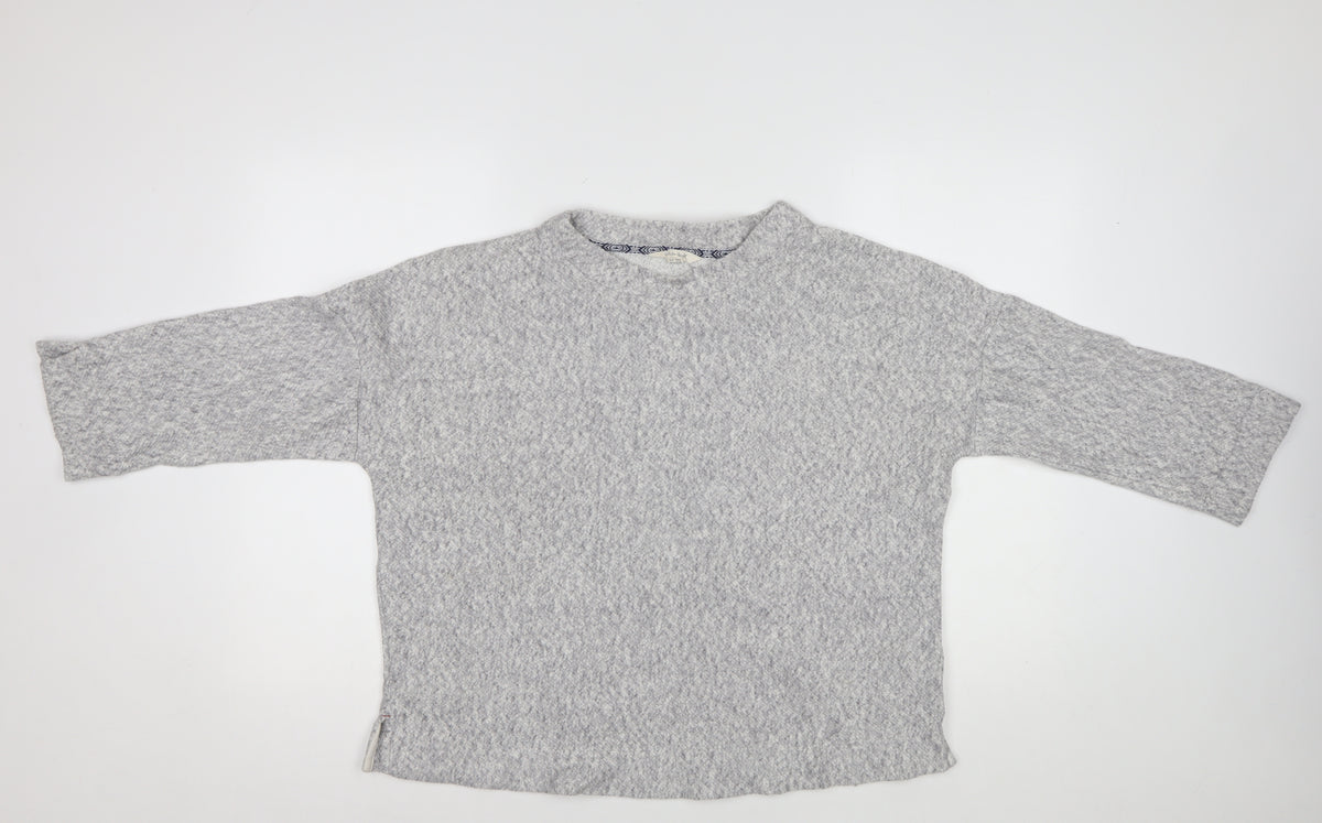 White Stuff Women’s Grey Size 12 Relaxed Dolman Sleeve Knit Jumper