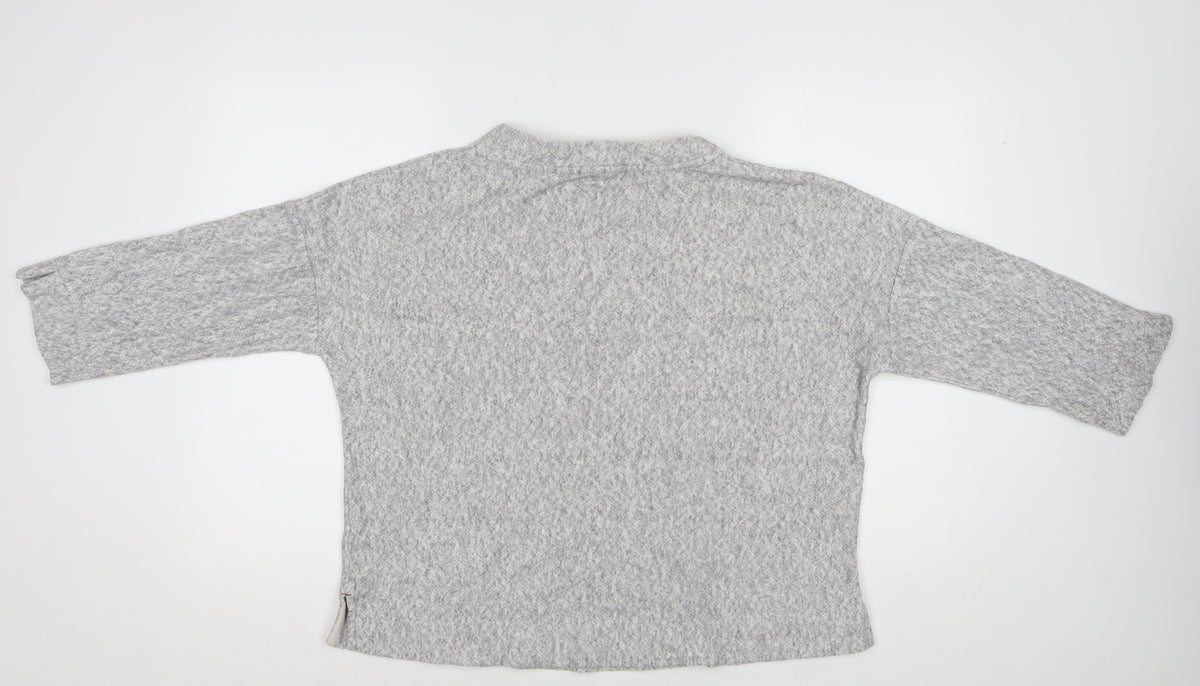 White Stuff Women’s Grey Size 12 Relaxed Dolman Sleeve Knit Jumper