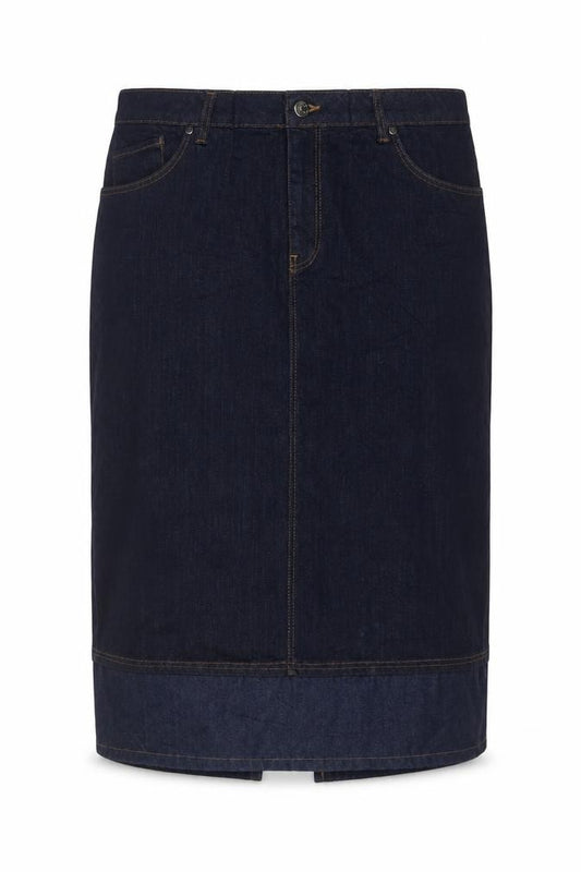 CC Women’s Blue Size 18 Denim Pencil Knee Length Skirt Slit