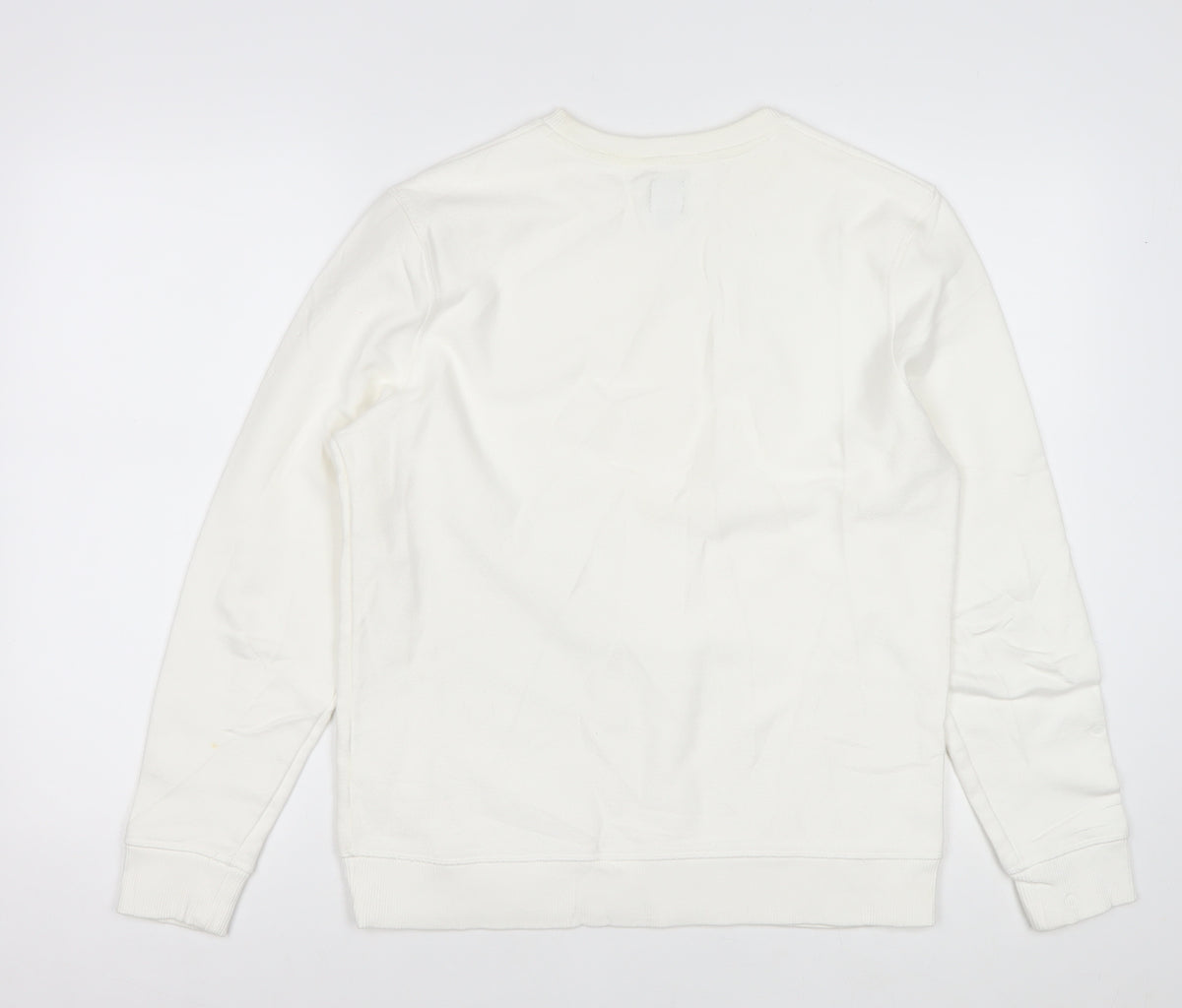 River Island Men’s White Size S Crew Neck Pullover Sweatshirt
