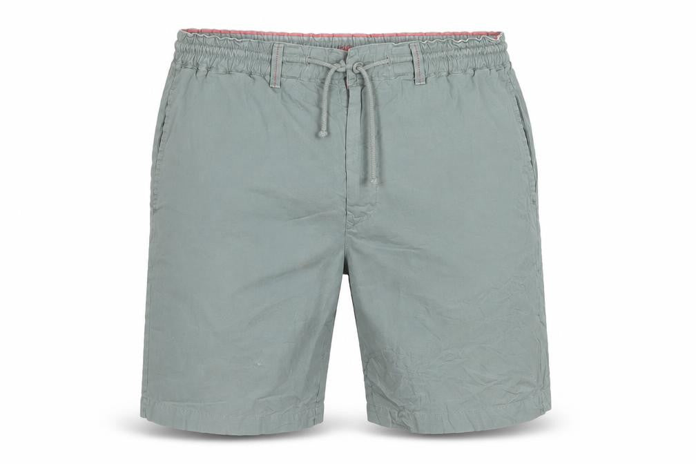 Benetton Men’s Green L Cotton Bermuda Drawstring Shorts