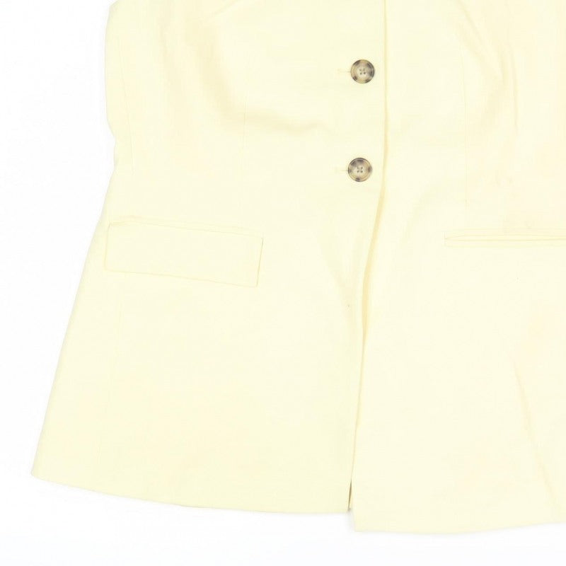 M&S Women Yellow Size 14 Four Button Single-Breasted Suit Waistcoat