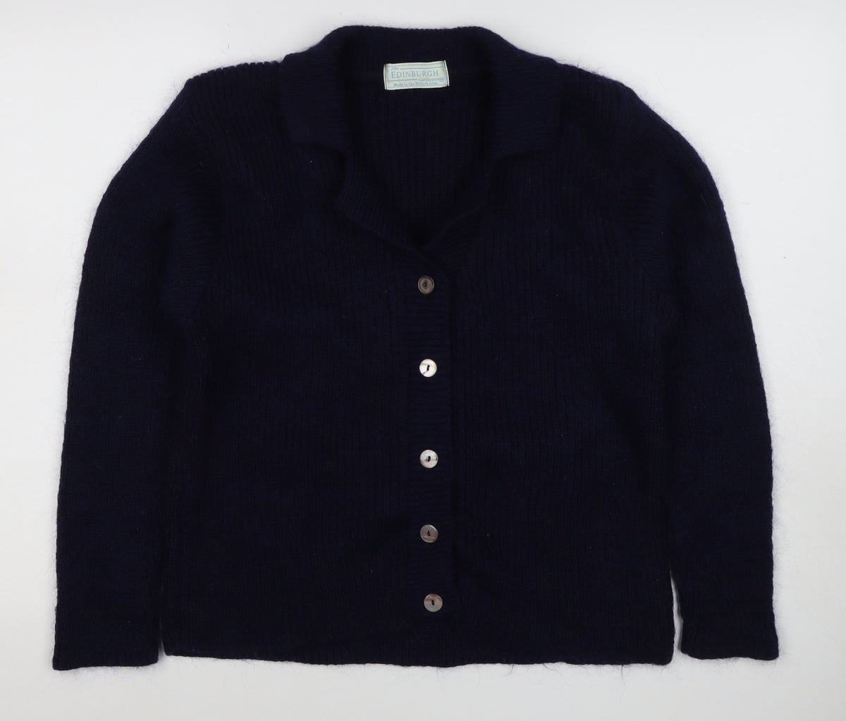 Edinburgh Collection Women’s Navy Alpaca Blend Cardigan Size S
