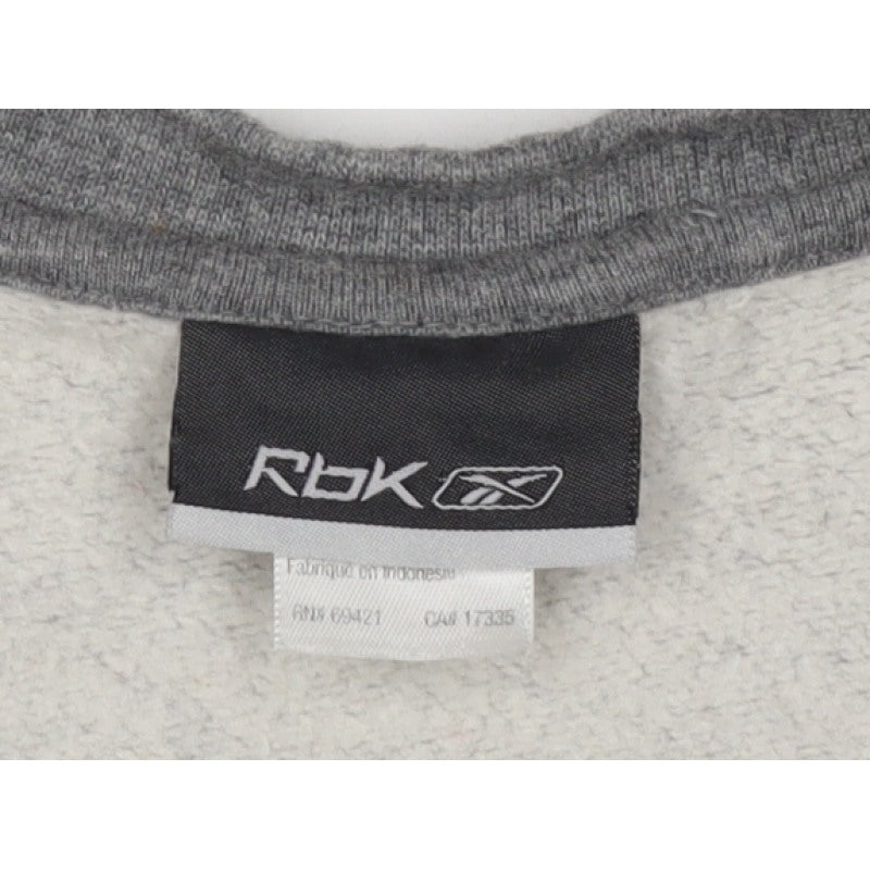 Reebok Men’s Grey 2XL Crew Neck Pullover Cotton Sweatshirt Logo