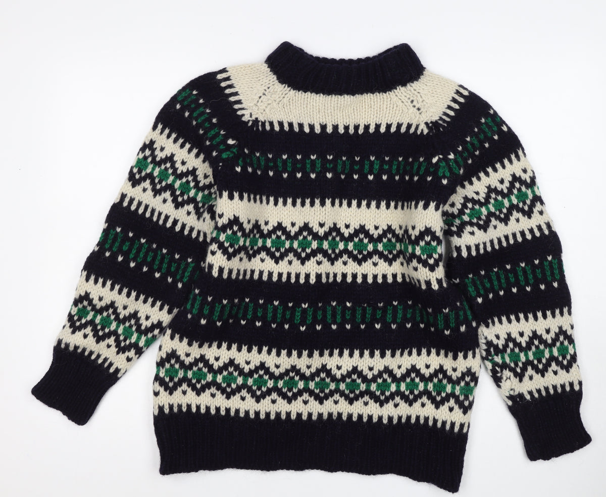 Grigoropoulos Kriakos Women’s M Fair Isle Wool Roll Neck Jumper