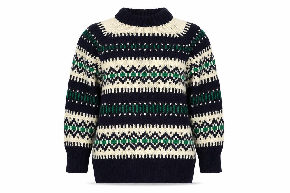 Grigoropoulos Kriakos Women’s M Fair Isle Wool Roll Neck Jumper