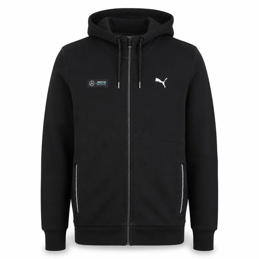 Puma Mercedes AMG Petronas Men's Black M Full Zip Racing Hoodie
