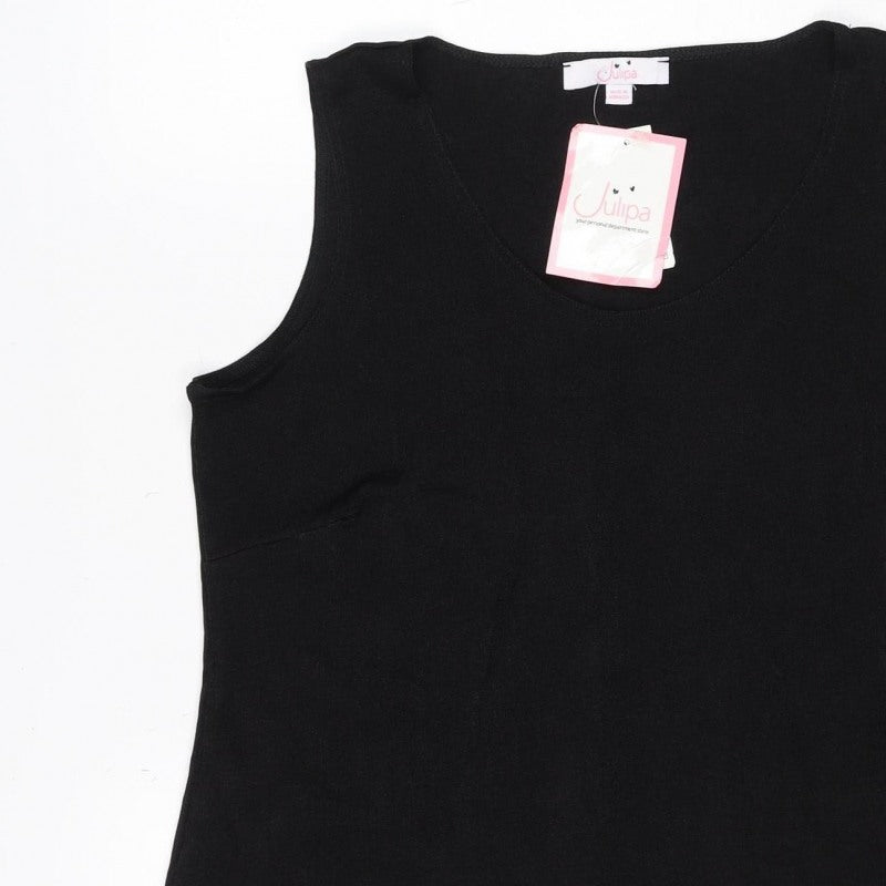 Culipa Women’s Black UK 16 Basic Stretch Scoop Neck Tank Top